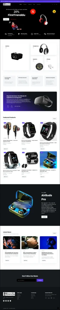 trenddu website - Ecommerce Website